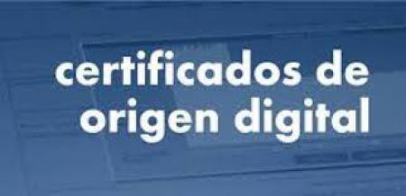 Certificado Origen Digital: Obligatorio desde el 1 de Marzo de 2019
