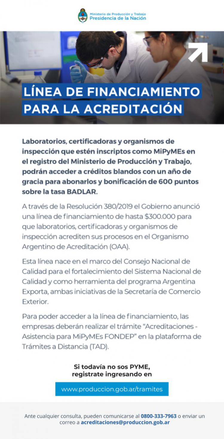 Línea de Financiamiento para la Acreditación