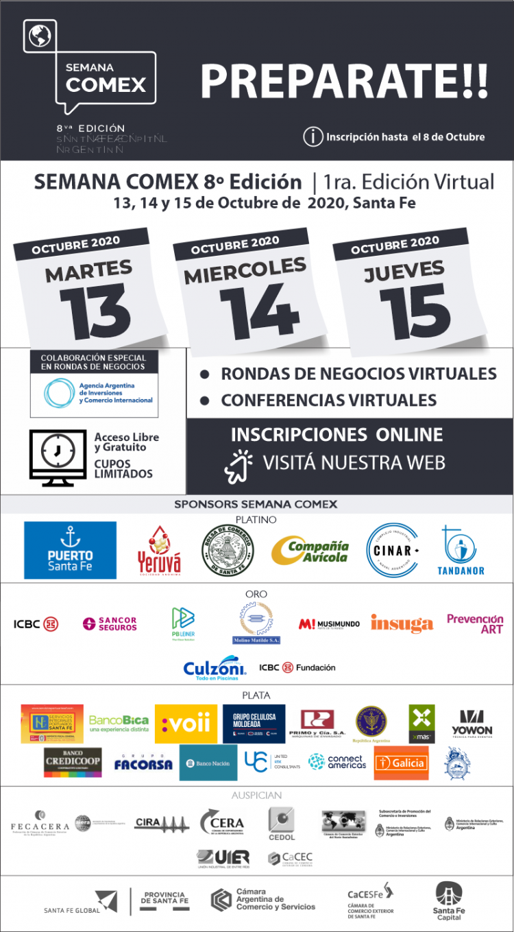Semana Comex 2020: La 8va Edición consecutiva en Formato Totalmente Virtual