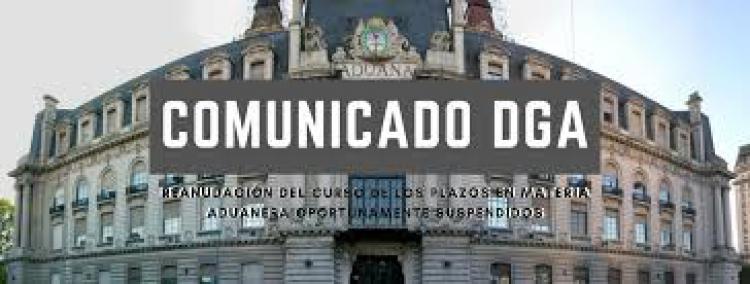 Reanudación del curso de los plazos en materia aduanera oportunamente suspendidos
