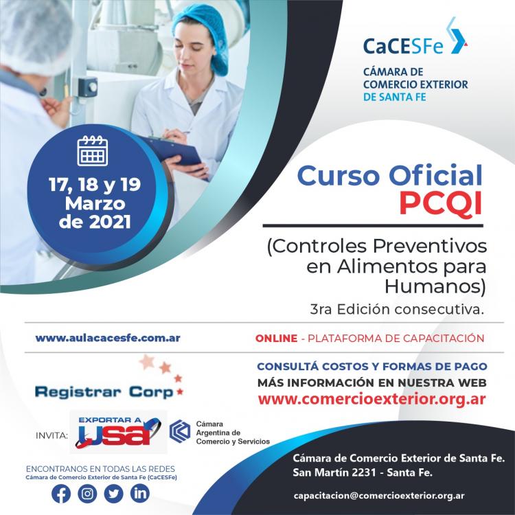 #ÚLTIMOS LUGARES # Curso-Oficial PCQI (Controles Preventivos en Alimentos para Humanos)