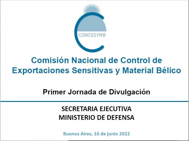 Jornada de divulgación de la Comisión Nacional de Control de Exportaciones Sensitivas y Material Bélico