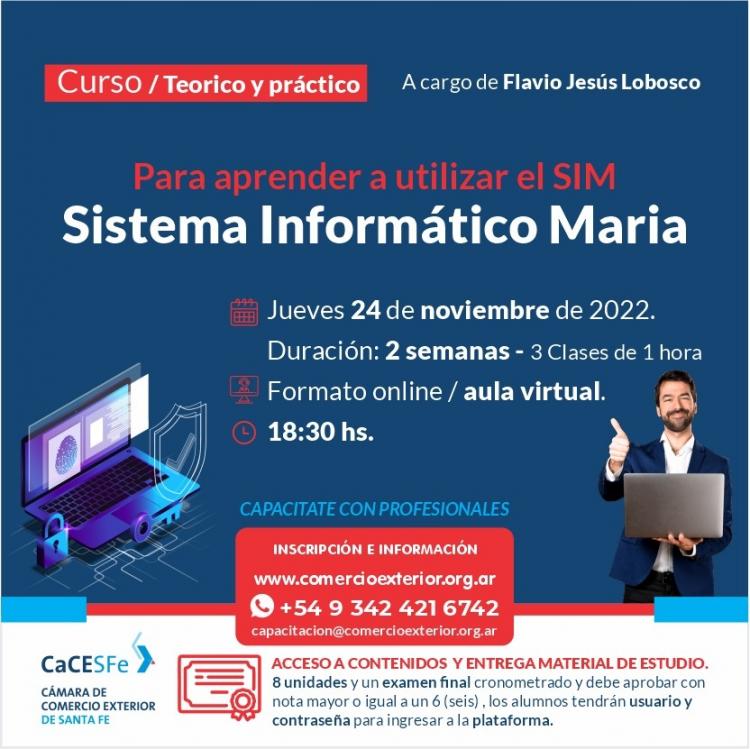 Curso de Sistema Informatico Maria . A distancia.