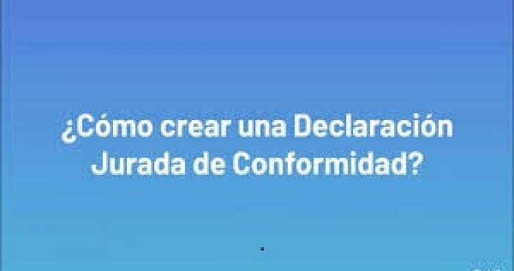 Declaración Jurada de Conformidad