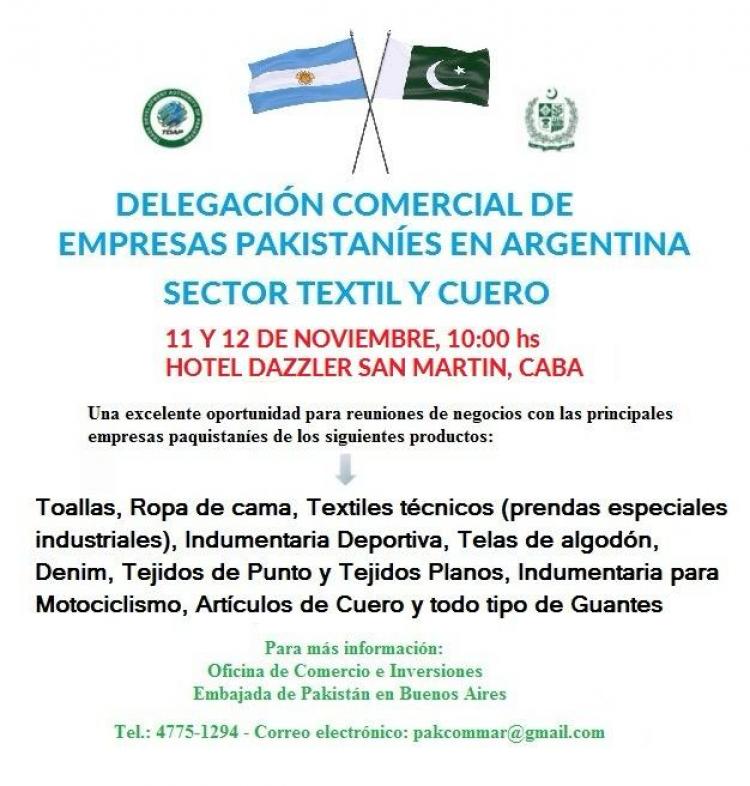 Ronda De Negocios Argentina-Pakistan: Textil Y Cuero 