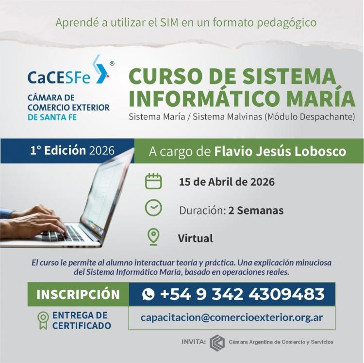 Curso de Sistema Informatico Maria (Malvinas). A distancia.